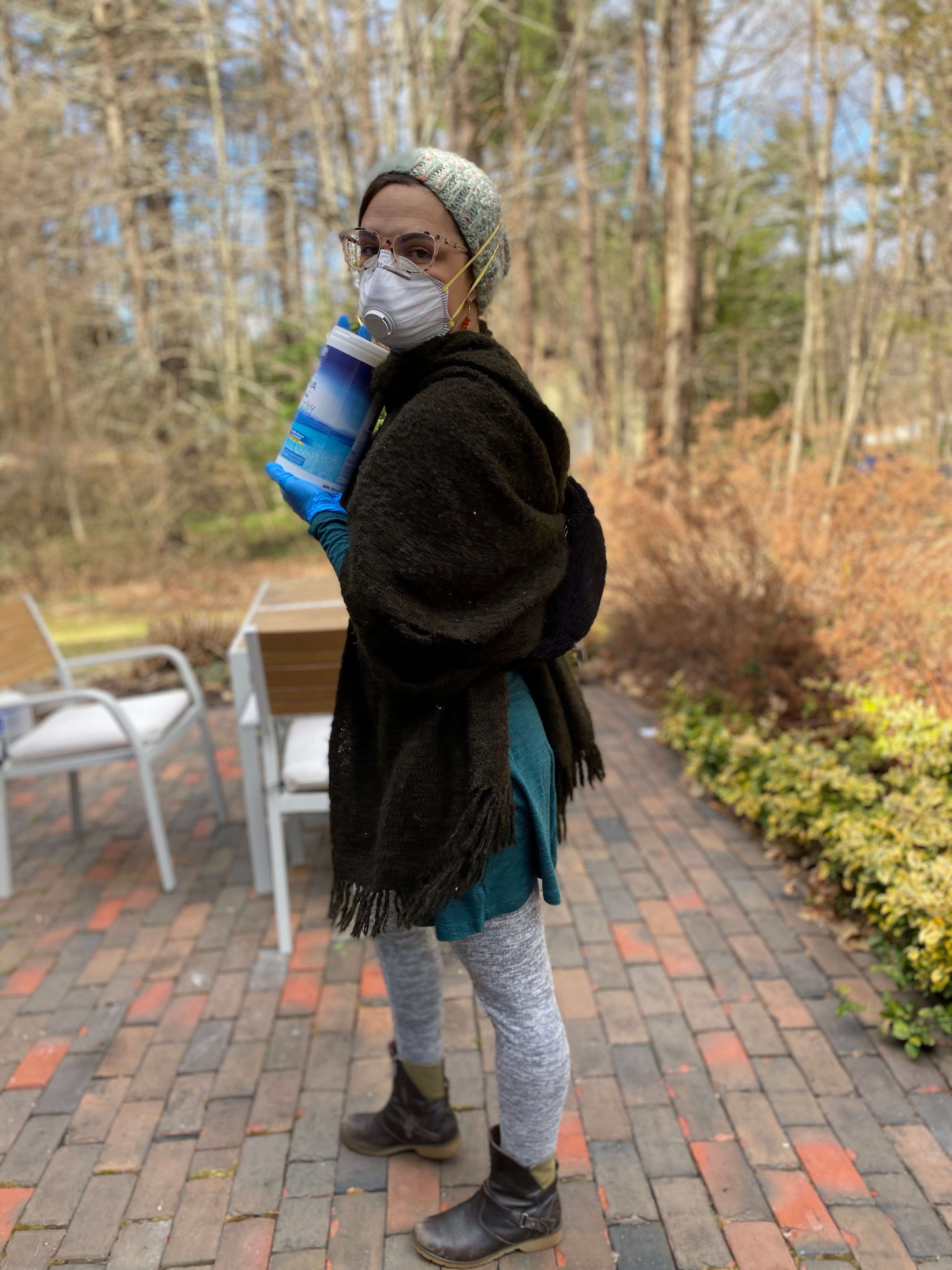 Posing with my PPE gear